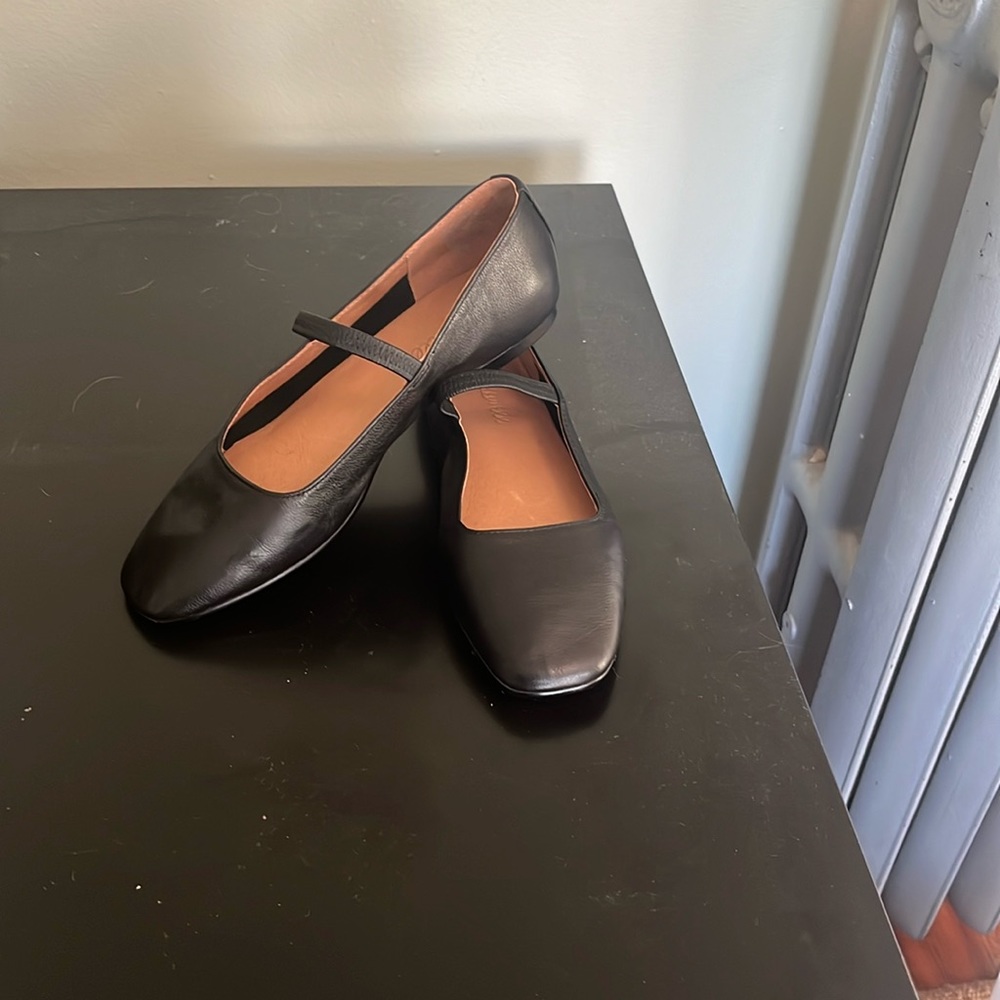 Madewell Leather Mary Jane Ballet Flats Size 6
